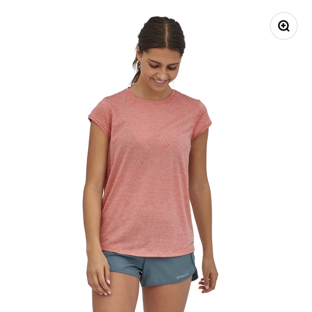 Patagonia Women's Ridge Flow Short Sleeve Shirt Coral Size Medium